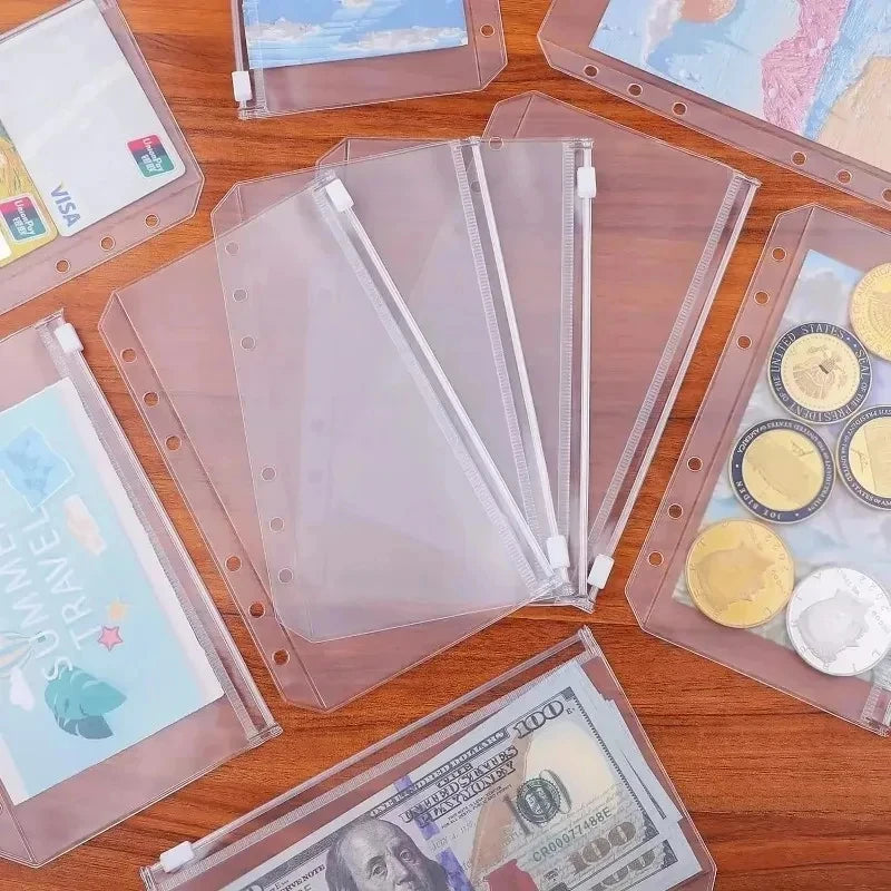 A6 Waterproof Zipper Pouch Set for Binder Organizers