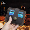 Handcrafted Cowhide Leather Card Wallet with Coin Pocket