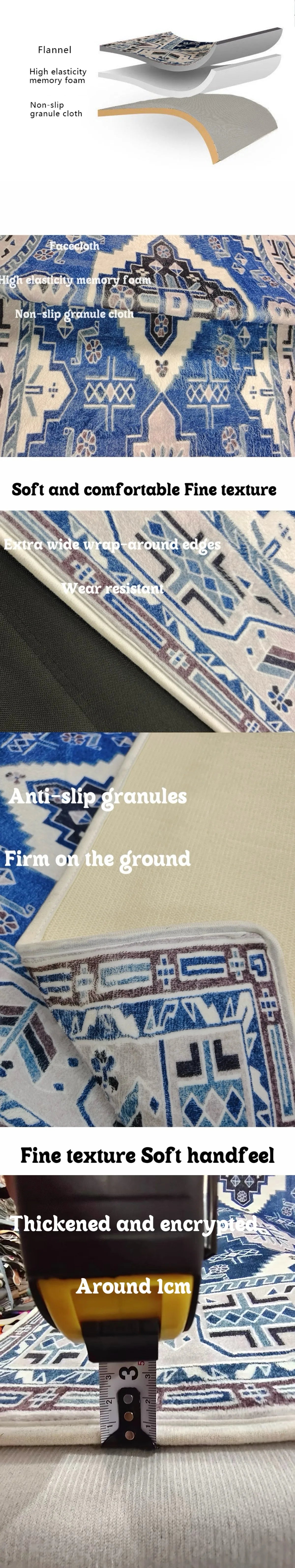 Half Circle Flower Print Non-Slip Entryway Mat