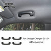 Black carbon fiber interior trim kit for Dodge Charger vehicles made of ABS material