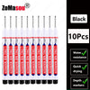 Black long-head waterproof deep hole markers set of 10 pieces