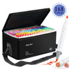 A black box of Chen Rui Art Markers with 168 colors and a white dual-tip marker pen.