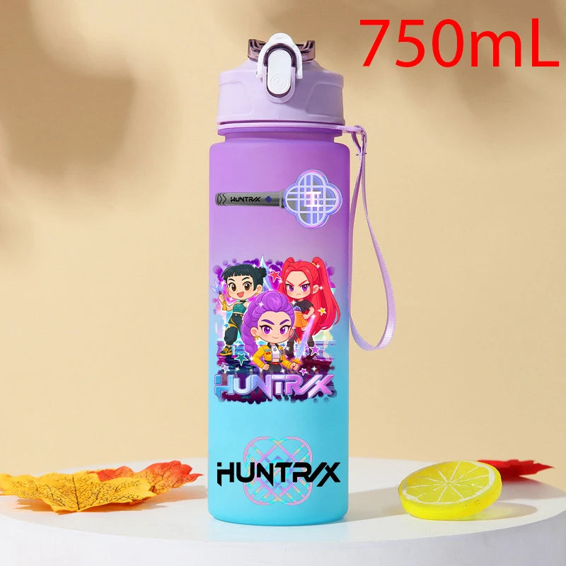 KPOP Demon Hunter 750ml Plastic Water Bottle