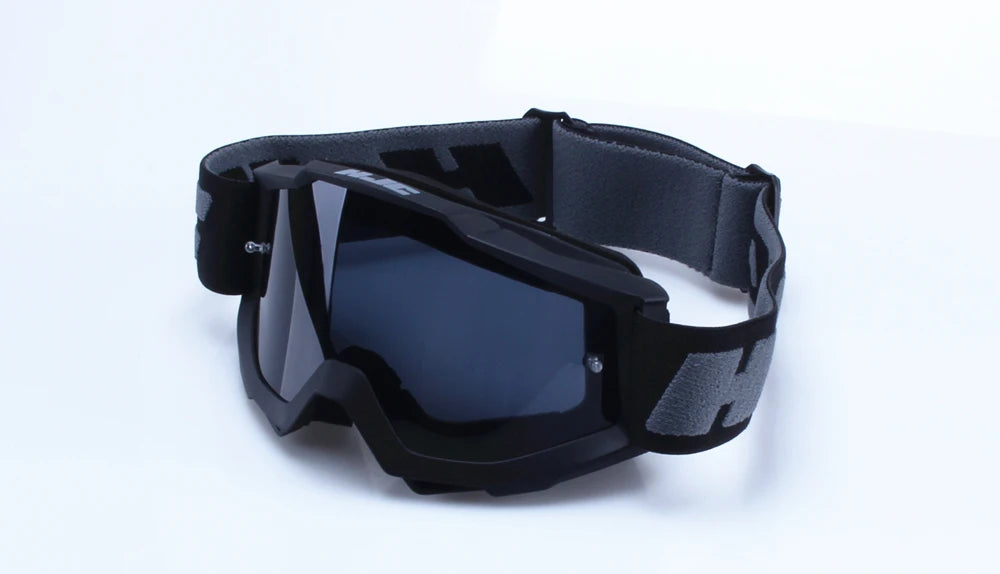 Black retro motorcycle sunglasses with night vision lenses displayed on a white background.