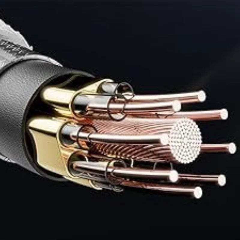 Coiled USB-C Keyboard Cable with Detachable Aviator Connector