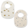 Soft Cotton Baby Bibs with Waterproof Backing – Set of 2