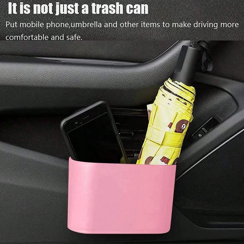 Compact Car Trash Can with Lid