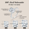 Radiant Cut Moissanite Engagement Ring with Hidden Halo