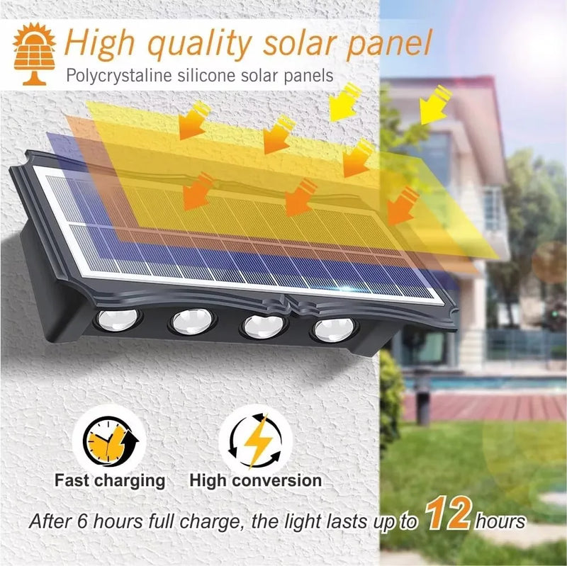 Dual-Direction Solar Wall Light