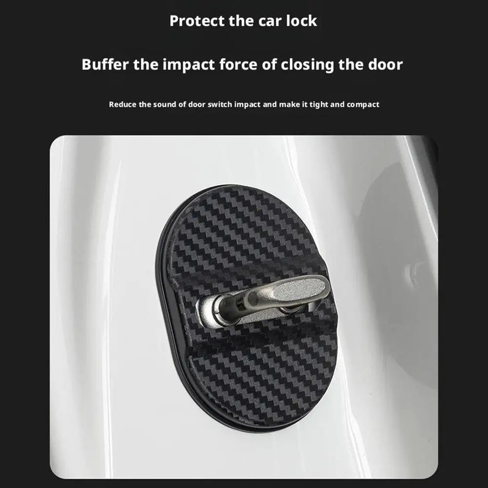 Self-Adhesive Car Door Lock Protective Covers (4-Pack)