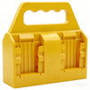 Yellow portable battery storage case with four slots for 18V Li-Ion batteries