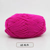 A ball of bright magenta pink yarn used for knitting and crochet