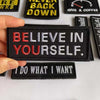 Inspirational Embroidered Patches Backpack
