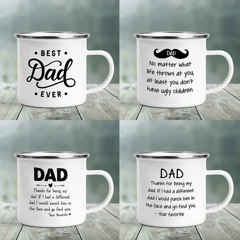 Dad Joke Enamel Camping Mug
