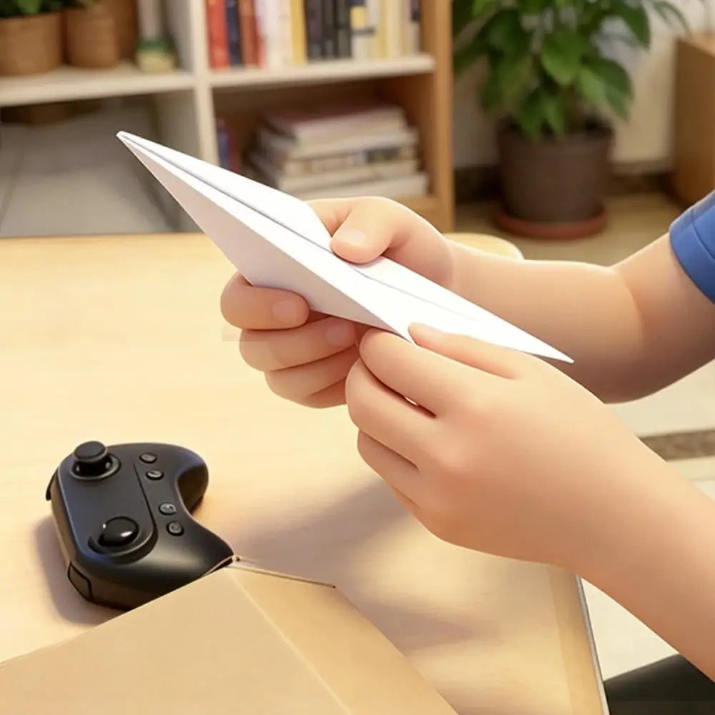 Electric Paper Airplane Kit with Gyro Stabilizer Remote Control