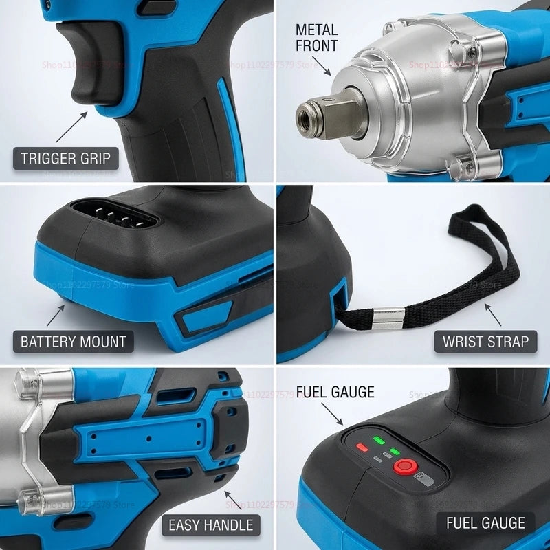 Cordless Brushless Impact Wrench – 21V High-Torque Power Tool