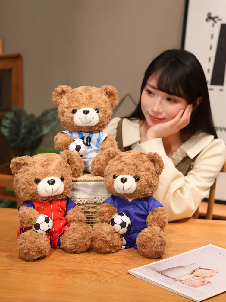 Kawaii Football Bear Plush Toy