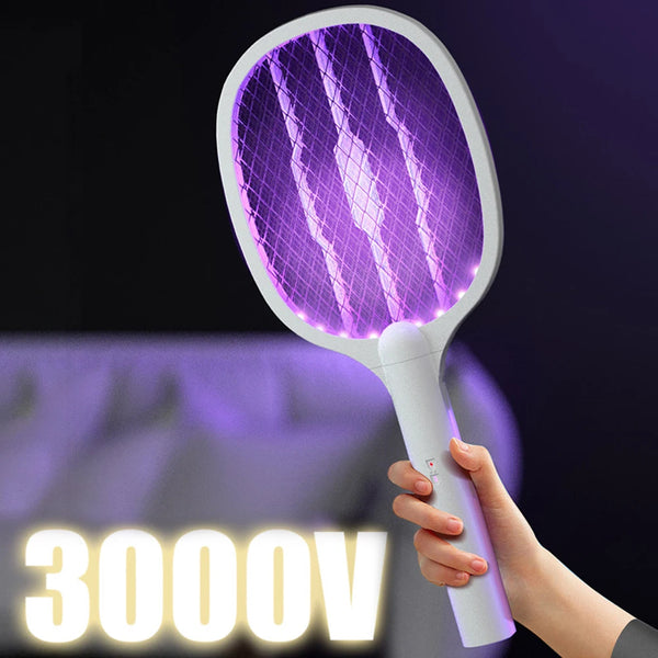 Rechargeable 2-in-1 Electric Fly Swatter & Mosquito Trap Lamp