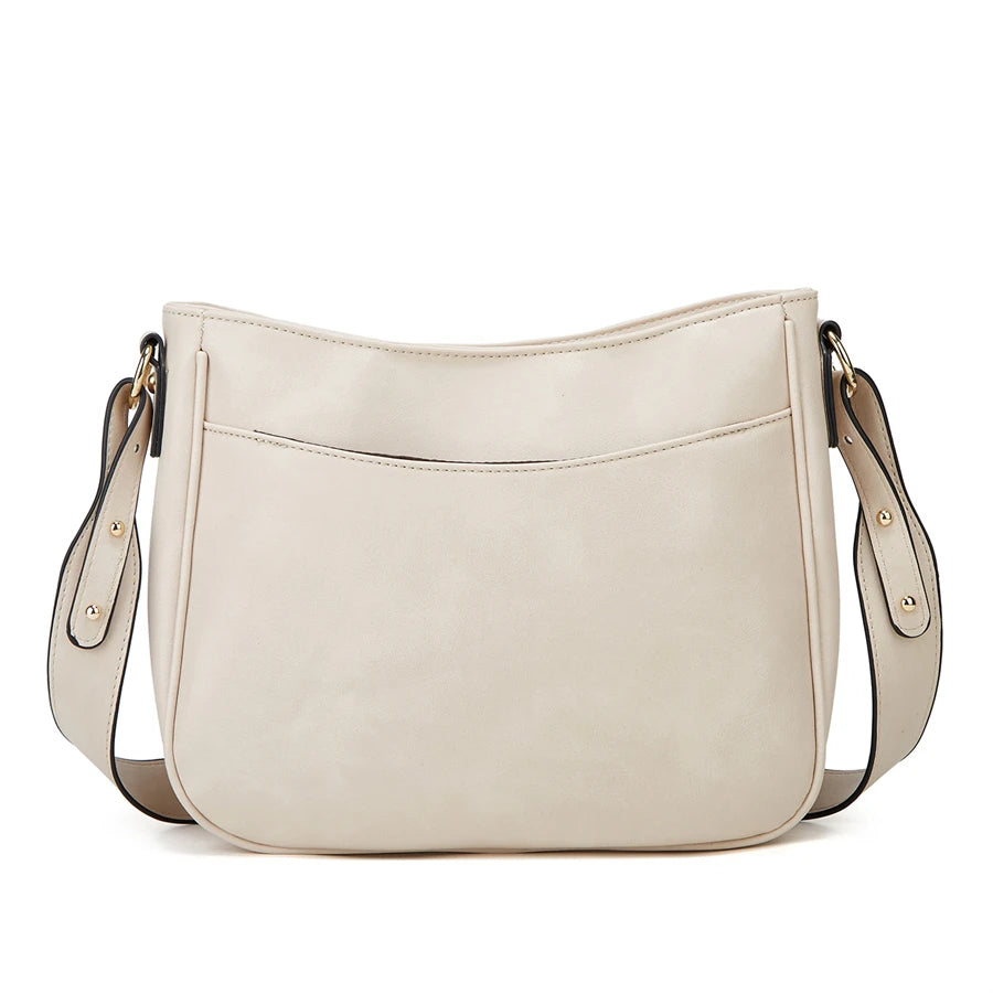 Moon Curve PU Leather Crossbody Bag