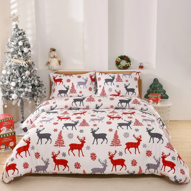 Festive Christmas Duvet Cover Set with Pillowcases