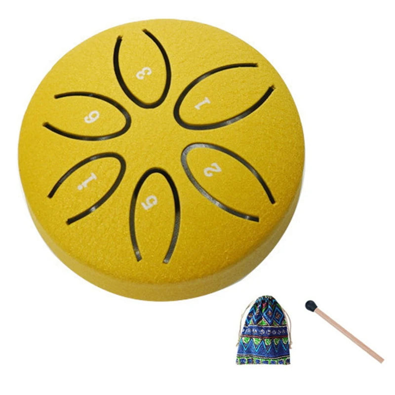 6-Note Steel Tongue Rain Drum for Outdoor Meditation & Relaxation