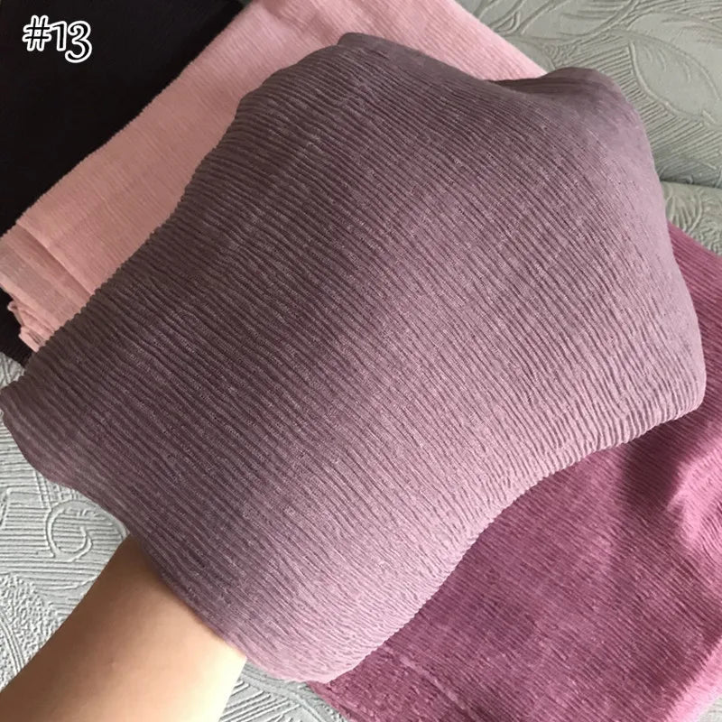 Soft Crinkle Cotton-Feel Scarf & Shawl