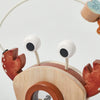 Montessori Wooden Crab Pull Toy with Bead Maze and Life Skills Activities