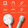 Rotating Wall Plug Extender with Adjustable Length and USB Ports