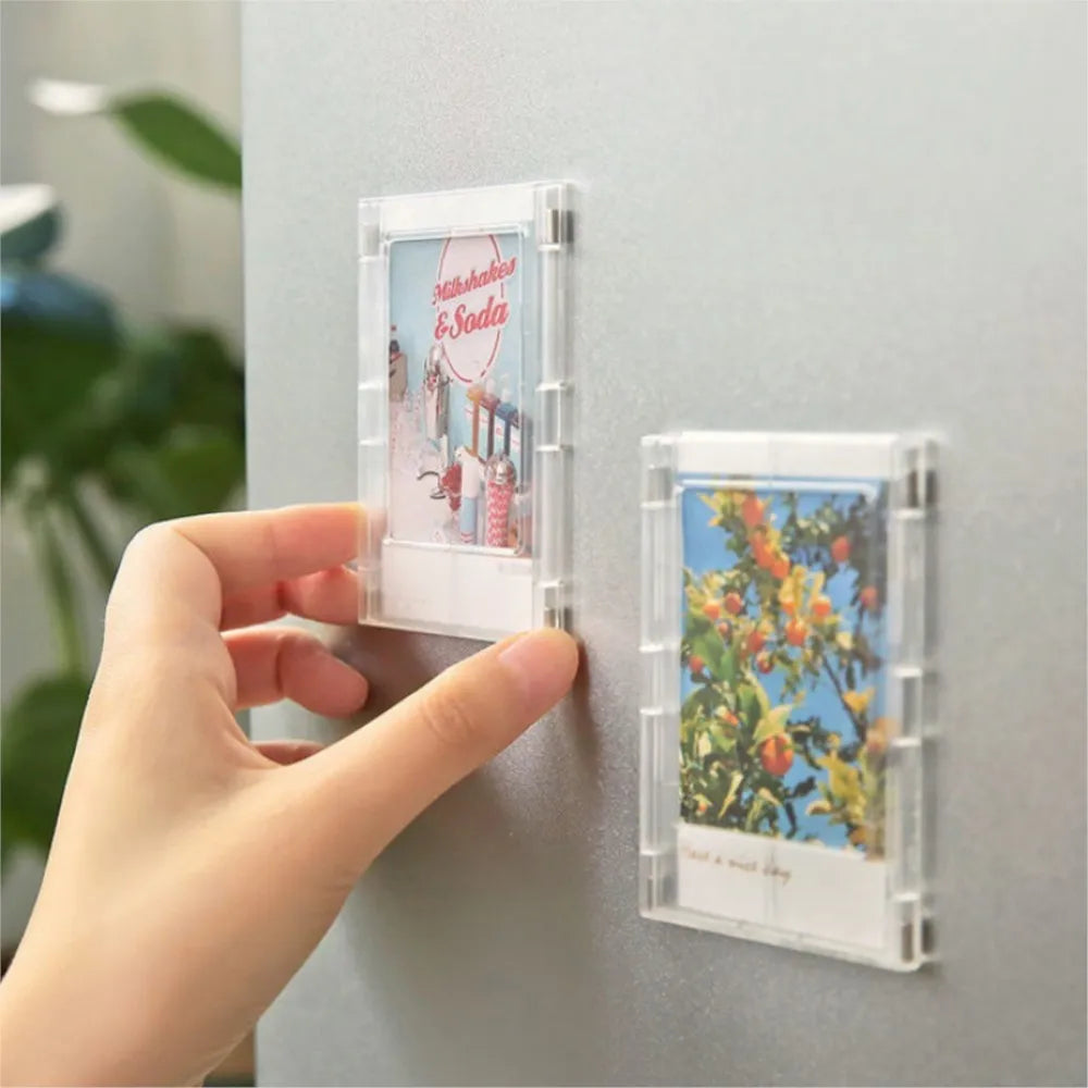 Mini Magnetic Acrylic Photo Frames for Fridge Display