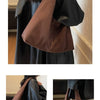 Retro Suede Shoulder Bag with Large Capacity