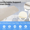 Beige Memory-Schaum-Kissen mit abnehmbarem Bezug, hochdichter Schaum und atmungsaktiven Stoffen.
