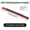 360° Swivel Magnetic Socket Organizer Rack