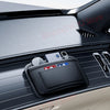 A black multifunctional storage bag organizer is placed in the side pocket of a car, showing a real shooting display.