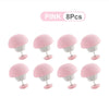 Pink anti-slip bedsheet quilt clips in a set of eight