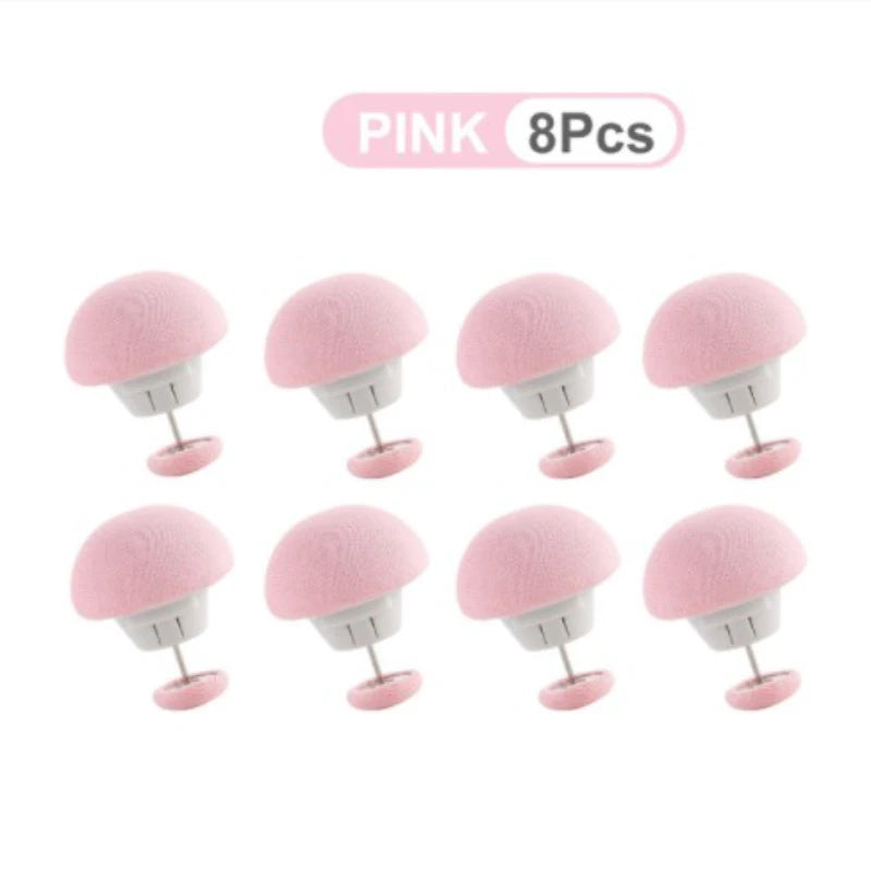 Pink anti-slip bedsheet quilt clips in a set of eight