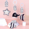 High-Contrast Baby Rattle Plush Toy for Stroller and Crib