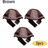 Three brown adjustable non-slip lace wig grip caps are shown.