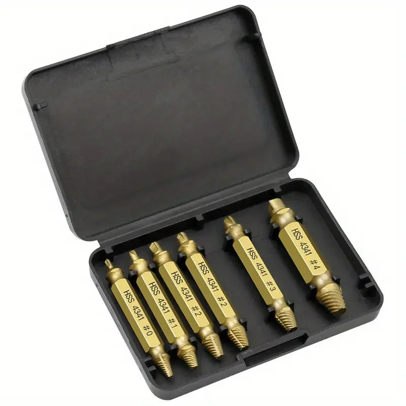 6-Piece Damaged Screw & Bolt Extractor Set