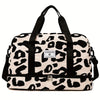 Animal Print Travel Duffle Bag with Shoe Compartment