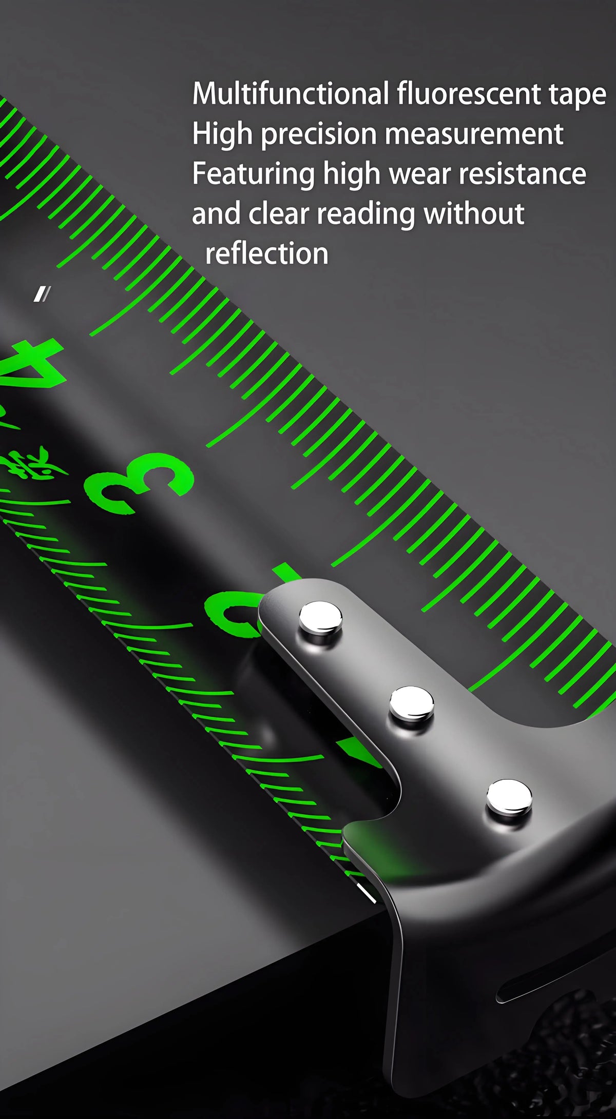 Self-Locking Fluorescent Steel Tape Measure