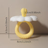 Flower-Shaped Silicone Baby Teether with Easy-Grasp Handle