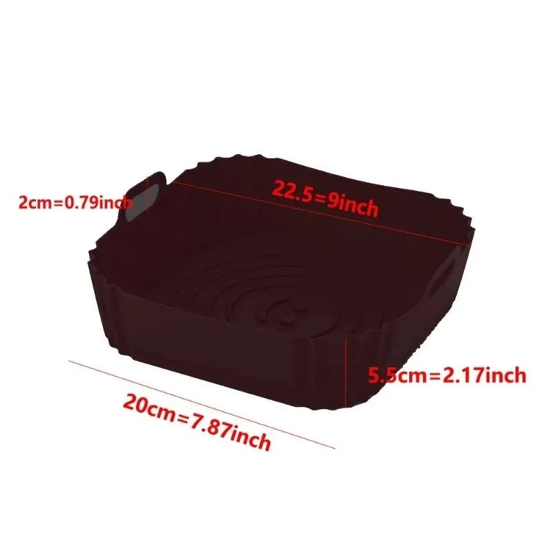 Reusable Square Silicone Air Fryer Liners