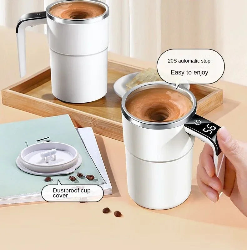 Self-Stirring Travel Mug with Temperature Display