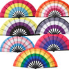 Foldable Rainbow Hand Fan with Gradient Design