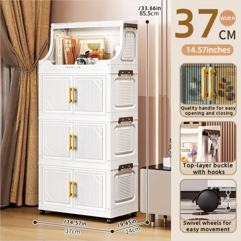 Foldable Double-Door Storage Cabinet