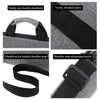 Nahaufnahme einer Laptop-Messengertasche mit stabilen Griffen, ordentlich genähten Nähten und einem strapazierfähigen Nylon-G