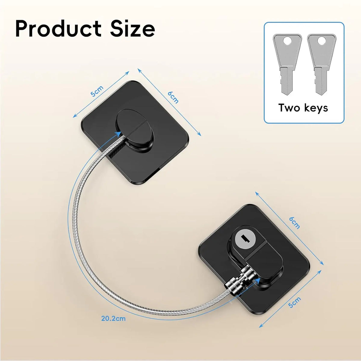 Baby Safety Cabinet Lock with Key or Code