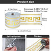Roll of self-adhesive yellow and white Greek key border trim for wallpaper or trim work