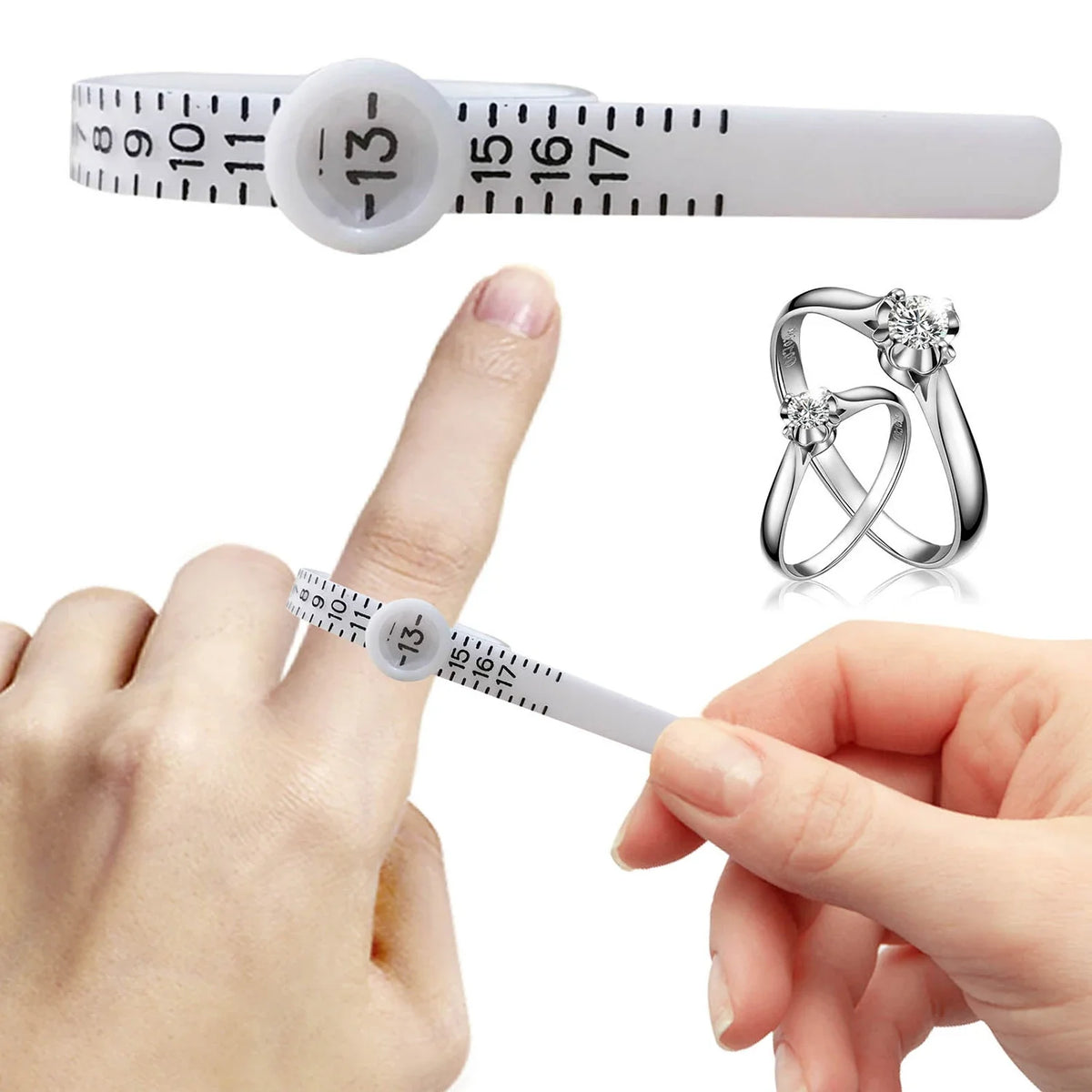 Ring Sizer Tool with Built-In Magnifier
