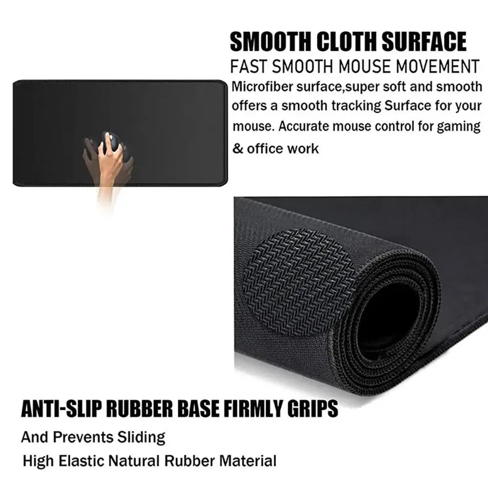 Large Non-Slip Desk Mat with Smooth Fabric Surface